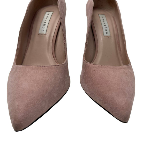 James Chan Blush Pink Suede Pointed Toe Stiletto Pump 10 - Picture 5 of 11